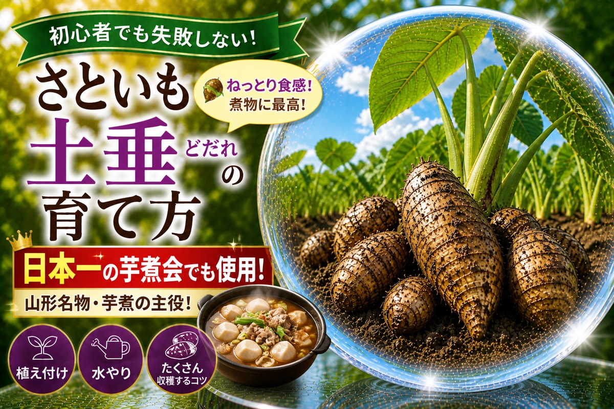 さといも・土垂（どだれ）の育て方｜日本一の芋煮会でも使用される山形名物・芋煮の主役